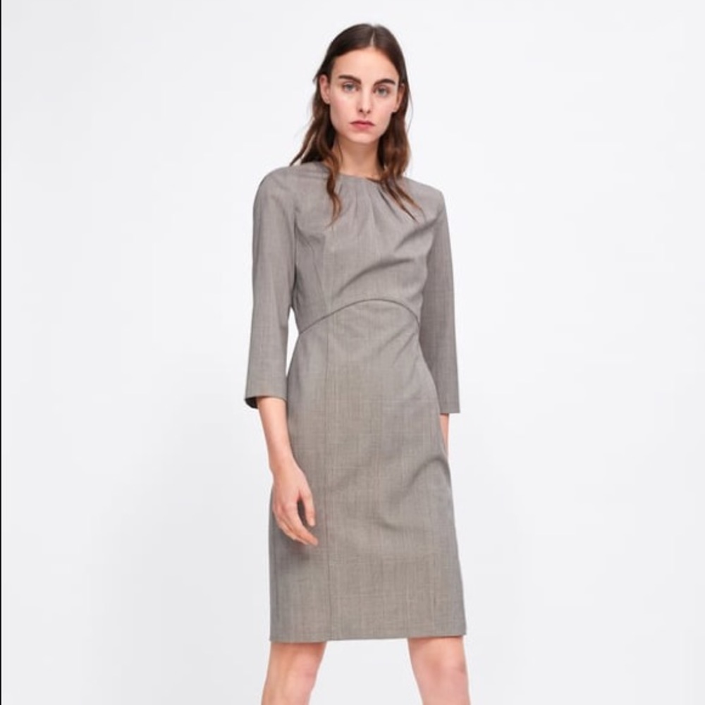 NWT - Zara Plaid Sheath Dress